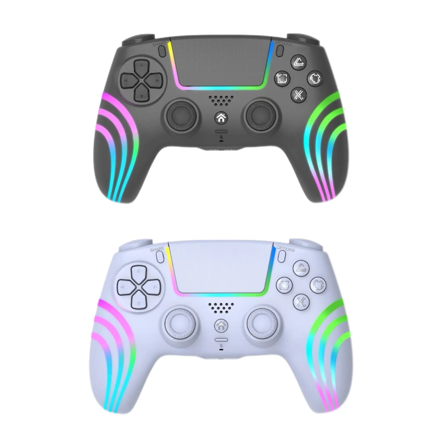 Wireless Game Controller for PS5/PS5 Slim/Ps5 Pro/Pc โ RGB Wireless Controller Featuring Hall-Effect Linear Triggers, RGB Lighting, Macro Remapping of Back Buttons, Turbo Function, a 1,000 Mah Battery, Six-Axis Gyroscope, Vibration, and a 3.5 Mm Audio Jac