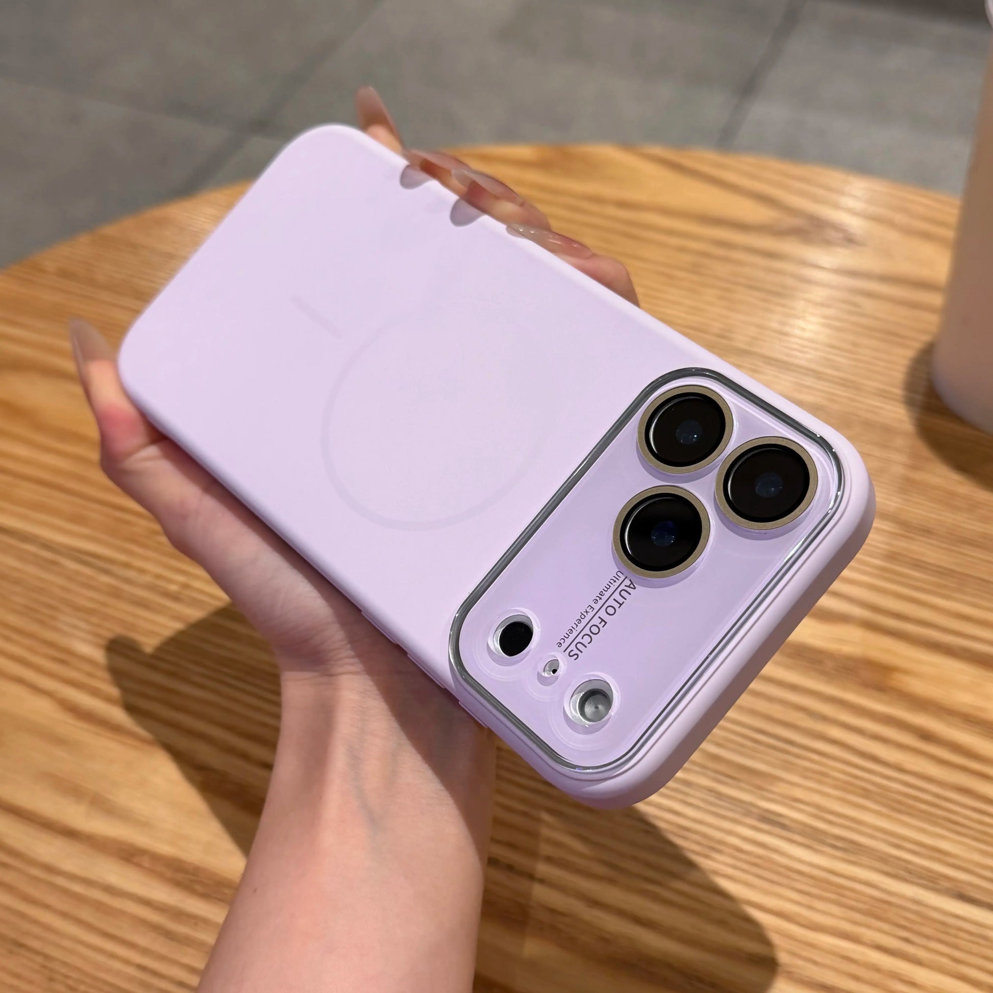 High-End Magnetic Phone Case, Tpu+Acrylic Lens, Full Coverage Anti-Drop Dopamine Color Couple Case for Iphone 17 Pro Max to 13