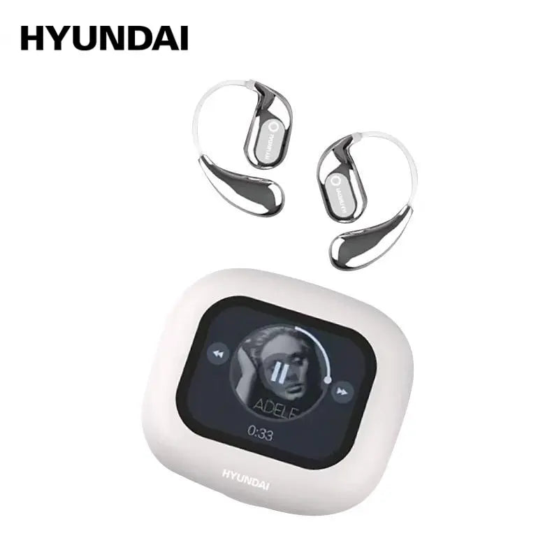 HYUNDAI HY-Q18 Pro Bluetooth Wireless Earbuds with Full-Color Touch Display, Mobile App Translation Support, Smart Headphones for Music and Calls, Compatible with Android and iOS