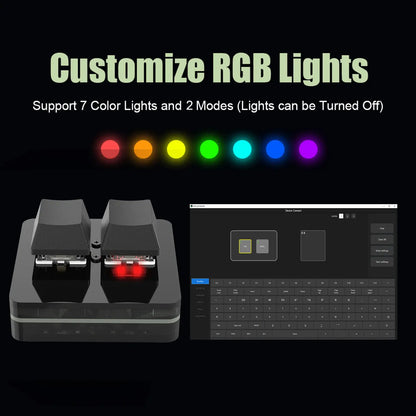 RGB Hot Swappable 3-Key Gaming Keyboard with Custom Knob and Red Switch Macropad for Macro Programming - Ideal for Left-Handed Photoshop and Multimedia Use, PC Gaming Accessories
