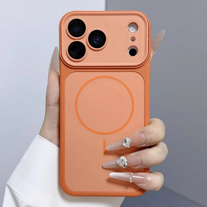 Magnetic Skin‑Feel Phone Case Made of Premium Matte Tpu and Hard Pc Blend. the Silky, Anti‑Fingerprint Surface Offers a Comfortable Non‑Slip Grip.Built‑In High‑Strength Magnets Ensure Fast,Stable Wireless Charging.Compatible with Iphone 17 16 15 14