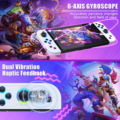 Wireless Joypad Controller for Nintendo Switch, Switch Lite, and Switch OLED with RGB Lighting