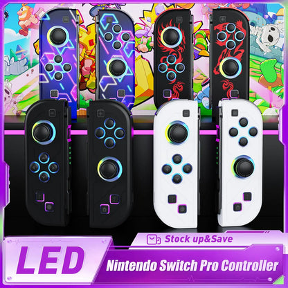 Wireless Joypad Controller for Nintendo Switch, Switch Lite, and Switch OLED with RGB Lighting