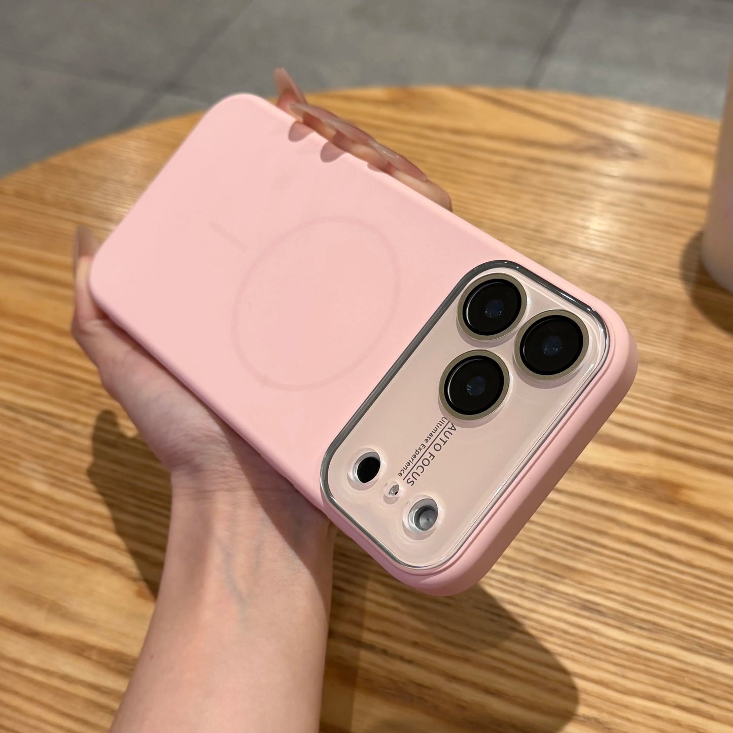 High-End Magnetic Phone Case, Tpu+Acrylic Lens, Full Coverage Anti-Drop Dopamine Color Couple Case for Iphone 17 Pro Max to 13