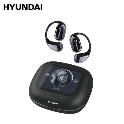 HYUNDAI HY-Q18 Pro Bluetooth Wireless Earbuds with Full-Color Touch Display, Mobile App Translation Support, Smart Headphones for Music and Calls, Compatible with Android and iOS