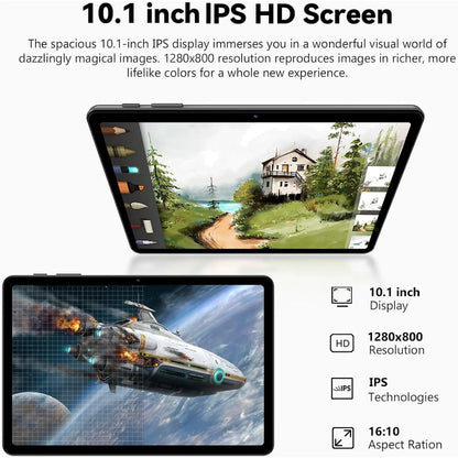 2026 Tech Essential 7-In-1 Android Tablet Bundle, 10.1” Touch Display, 8 + 256, Keyboard Mouse Stylus Bundle for Work, Streaming & Everyday Use