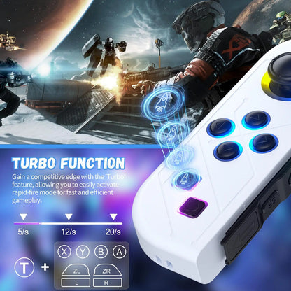 Wireless Joypad Controller for Nintendo Switch, Switch Lite, and Switch OLED with RGB Lighting
