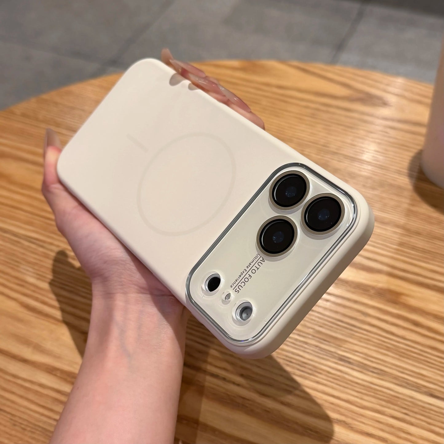 High-End Magnetic Phone Case, Tpu+Acrylic Lens, Full Coverage Anti-Drop Dopamine Color Couple Case for Iphone 17 Pro Max to 13