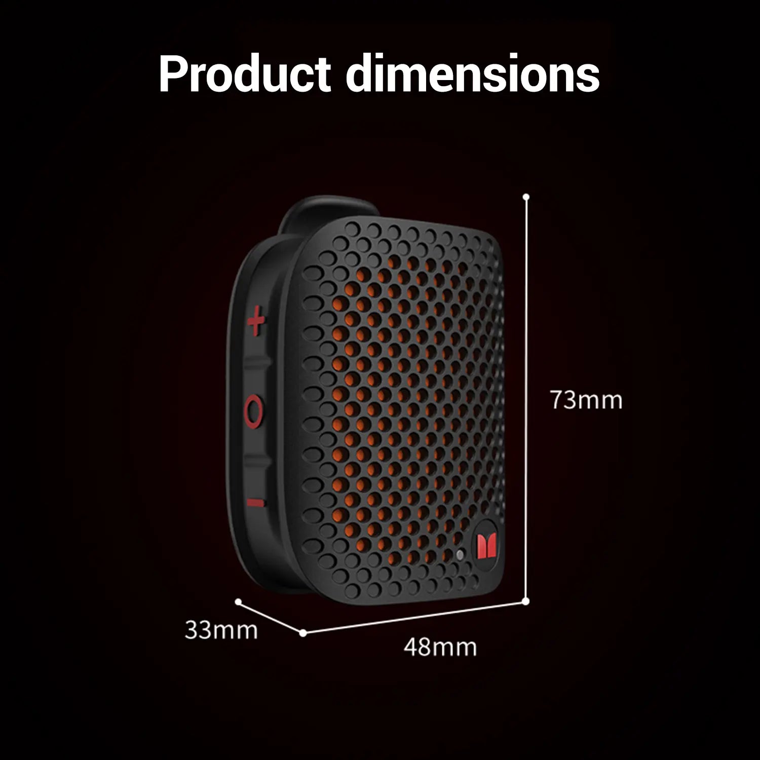 MONSTER M3 Portable Bluetooth Speaker, TWS Stereo Sound, IPX7 Waterproof, Magnetic Clip-On Wearable Speaker, Ultra-Portable 80G Wireless Speaker for Outdoor, Travel, Camping & Work - Summerwins - Dealsforyoudays