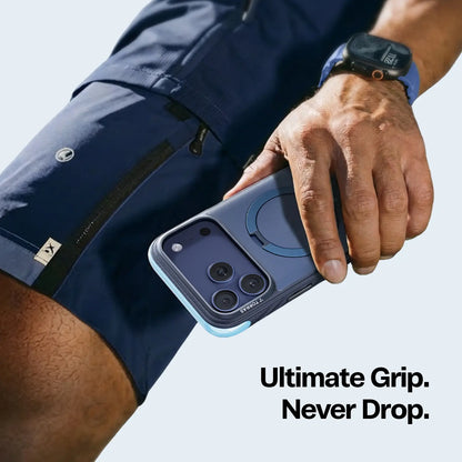 TORRAS Q3 Air Rugged Magsafe Case for Iphone 17 Pro Max with 360° Rotatable Magnetic Stand, Rugged Military-Grade Drop Protection, Anti-Slip Wavy Grip, Precise Camera Control Button, Soft Microfiber Lining, Heavy Duty Shockproof Protective Cover