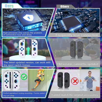 Wireless Joypad Controller for Nintendo Switch, Switch Lite, and Switch OLED with RGB Lighting